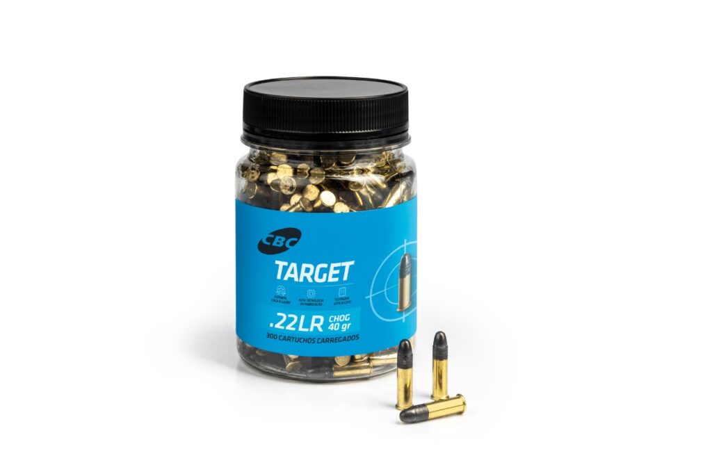 PACOTE MUNIÇÃO CBC .22 LR TARGET CHOG 300 MUNIÇÕES 40GR