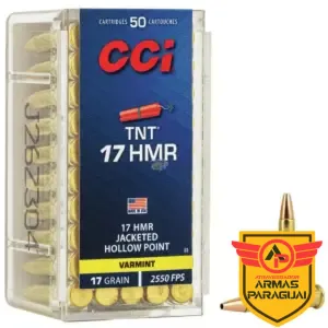 Munição CCI TNT Cal.17HMR 17Gr C/50UN