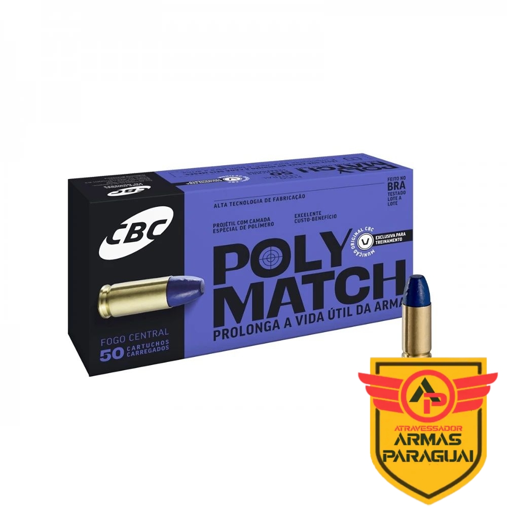 Munição CBC Polymatch 38 TPC 124gr - CX 50un