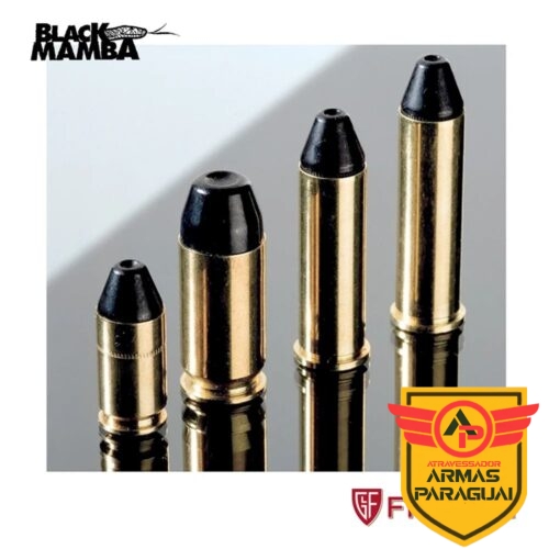 Munição Fiocchi Cal 9mm FMJTC Black Mamba 100GR CX 50