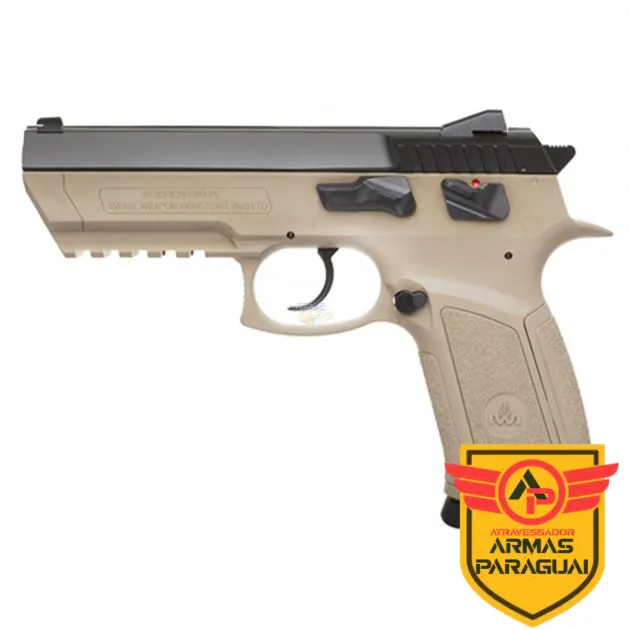 Pistola IWI Jericho 941 PL Cal. 9mm Desert 16 Tiros - Cano 112mm