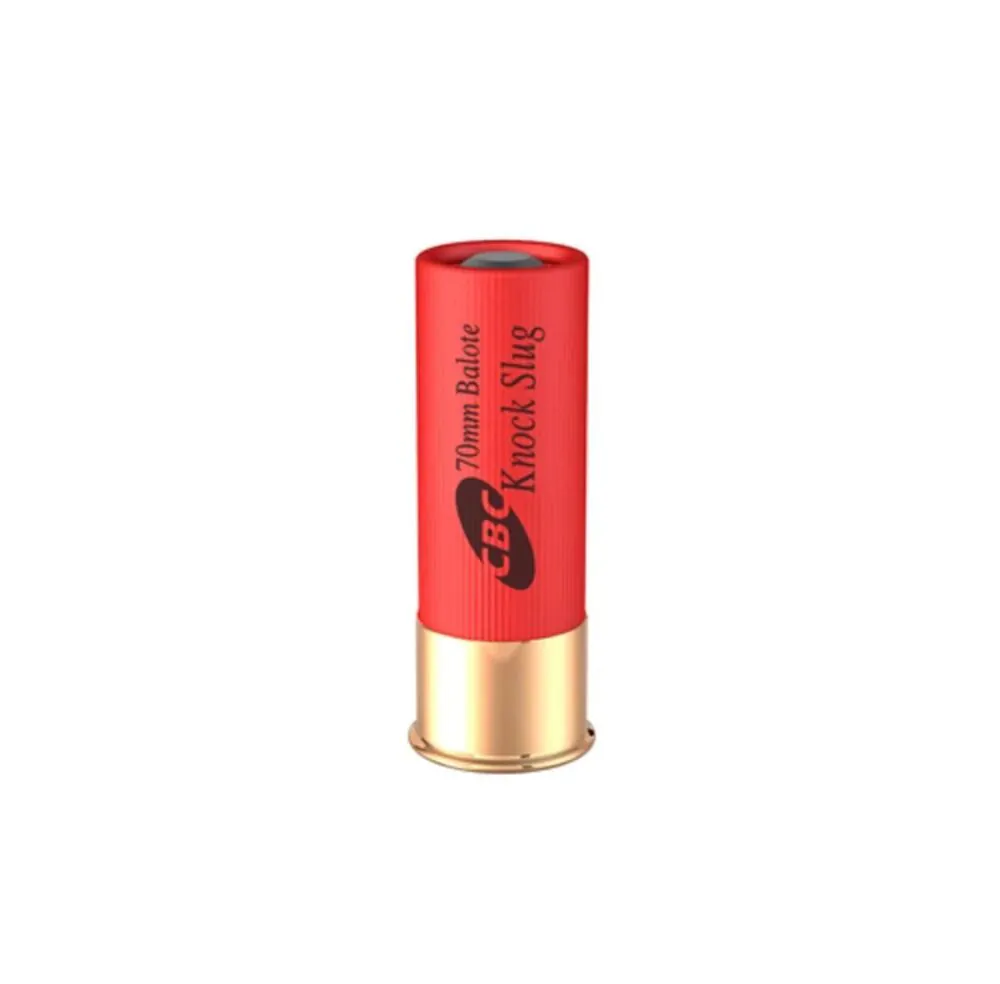 Munição CBC Calibre 12 Câmara 70mm Balote Knock Slug - KNOCK VELOX - CX 125un - 5 Caixas