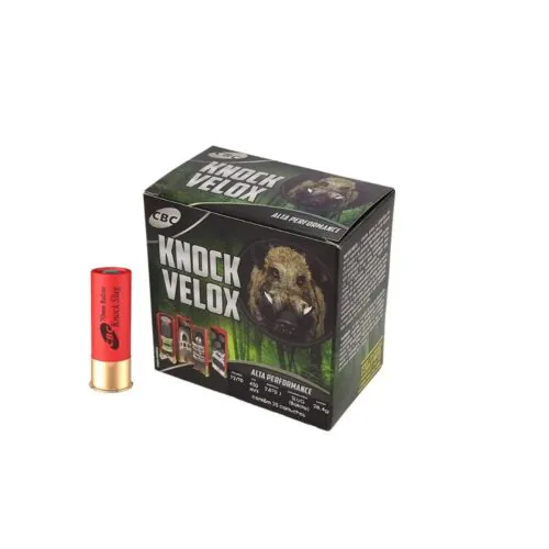 Munição CBC Calibre 12 Câmara 70mm Balote Knock Slug - KNOCK VELOX - CX 125un - 5 Caixas